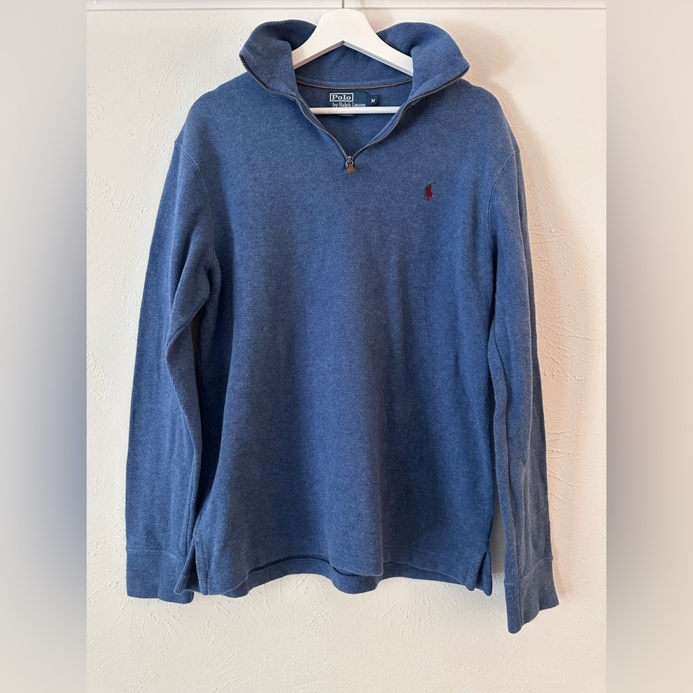 Polo Ralph Lauren | Men’s Blue Quarter-Zip | M | 100% Cotton